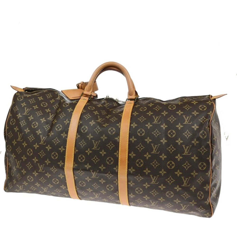 LOUIS VUITTON Keepall 60 Travel Hand Bag Monogram Leather Brown M41422